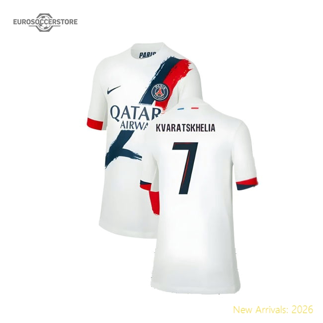2024-2025 PSG Away Shirt (Kids) (Kvaratskhelia 7)-Vantage Point Soccer